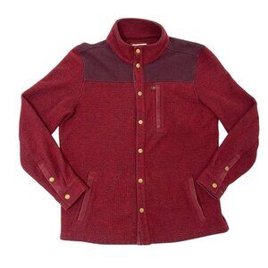 Carbon 2 Cobalt Snap Button Knit Jacket Shacket Burgundy Red size Medium